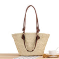 Paper Straw Woven Beach Bag.