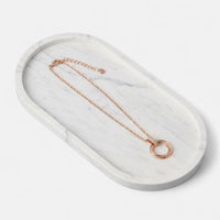 Short Rose Gold Double Ring Necklace
