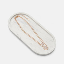 Load image into Gallery viewer, Short Rose Gold 2 Layered Cubic Zirconia Necklace