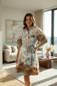 Printed Shirt Dress