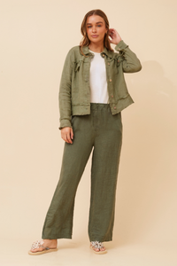 Log Sleeve Linen Jacket