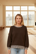 Load image into Gallery viewer, Contrast Trim Knit