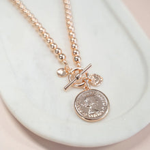 Load image into Gallery viewer, Rose Gold Coin Necklace
