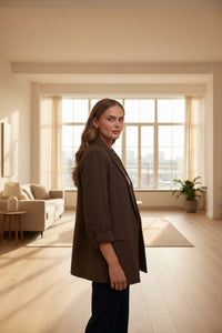 Chocolate Linen Jacket