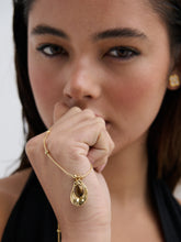 Load image into Gallery viewer, Tiger Eye 18K Plate Necklace