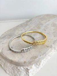 Seren Diamante Bangle - Silver