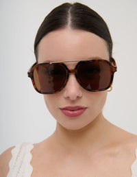 Giselle Tortoiseshell Aviator Sunglassess