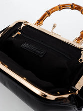 Load image into Gallery viewer, Palmier Black Bamboo handle Bag