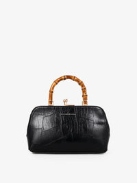 Palmier Black Bamboo handle Bag