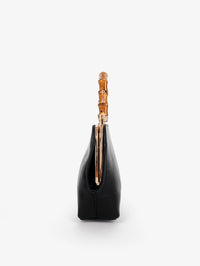 Palmier Black Bamboo handle Bag