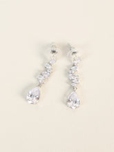 Load image into Gallery viewer, Elena Crystal white-gold Plated Earrings
