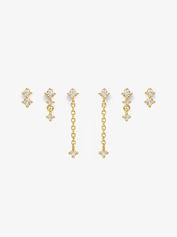 Stacker Earring Gold Set