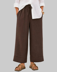 Long Linen-Mix Pants