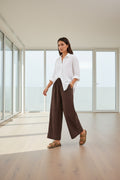 Long Linen-Mix Pants