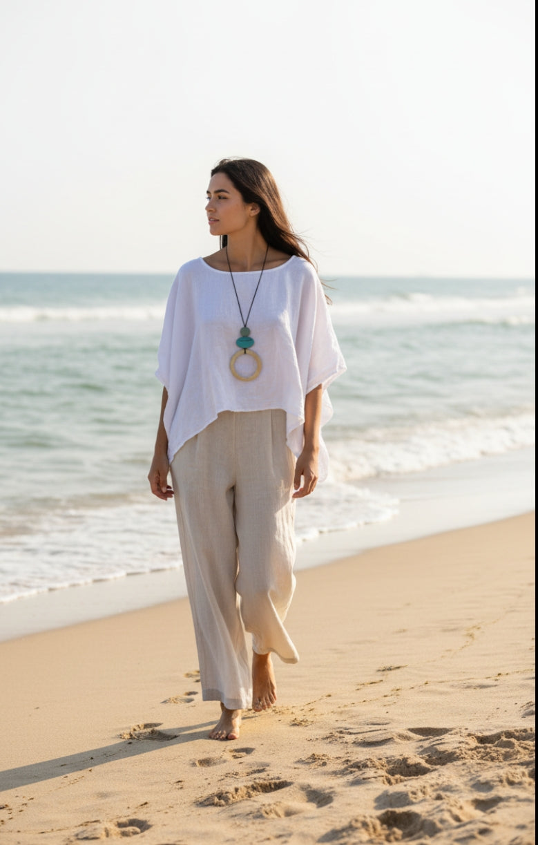 Large circle Wooden Necklace