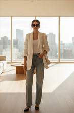 Load image into Gallery viewer, Single Button Cotton Jacket - White