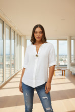 Load image into Gallery viewer, 3/4 Sleeve Button Top
