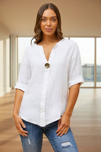 3/4 Sleeve button detail top
