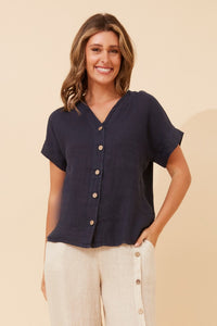 Linen short sleeve Top