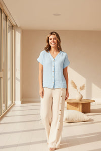 Linen short sleeve Top