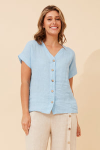 Linen short sleeve Top