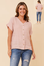 Load image into Gallery viewer, Linen short sleeve Top