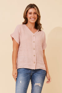 Linen short sleeve Top