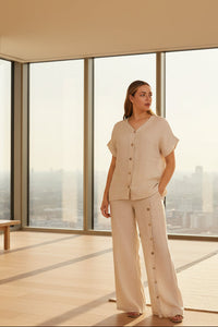 Linen short sleeve Top