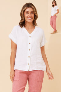 Linen short sleeve Top