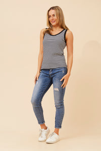 Ribbed Singlet-Striped