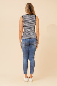 Ribbed Singlet-Striped