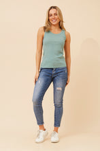 Load image into Gallery viewer, Sage Ribbed Singlet
