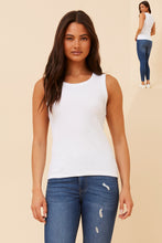 Load image into Gallery viewer, White Ribbed Singlet