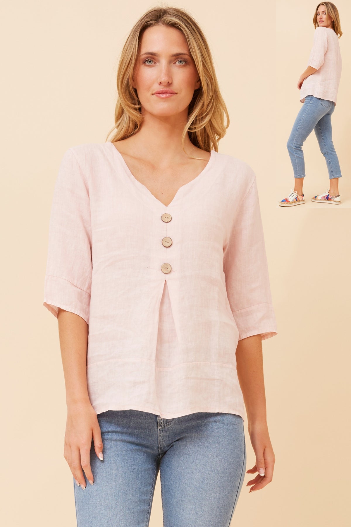 Pink Linen Shirt