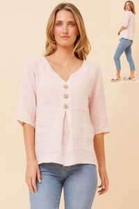 Pink Linen Shirt