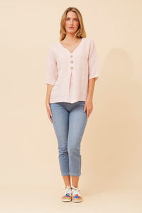 Pink Linen Shirt