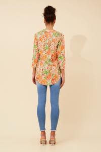 Orange Printed Shirt