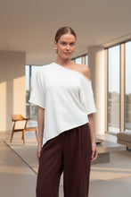 Load image into Gallery viewer, Asymmetrical white top