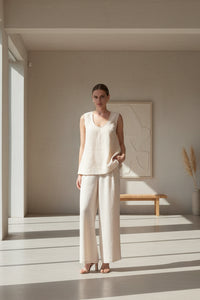 Wide Leg Linen Pant