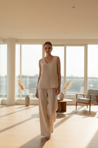 Sleeveless Linen Top-2 Colors