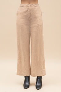 Oatmeal Linen Pant
