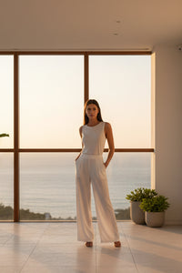 Wide Leg Linen Pant