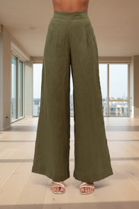 High Waisted Linen Pant