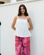 Load image into Gallery viewer, Linen Singlet Top-White