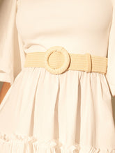 Load image into Gallery viewer, Camine Circle Buckle Straw Belt