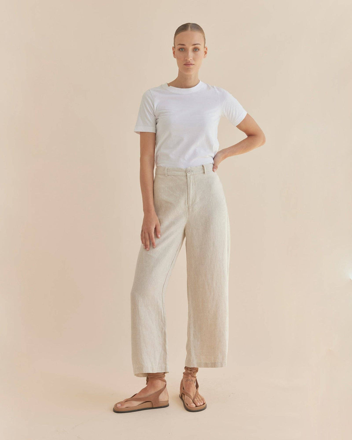 Barossa Linen Pant - Natural: Natural / 12