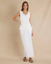 Load image into Gallery viewer, Mabel Linen Skirt - White: White / 16