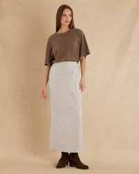Mabel Linen Skirt - Natural: Natural / 14