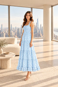 Cross-Back Polka Dot Dress