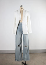 Load image into Gallery viewer, Single Button Cotton Jacket - White